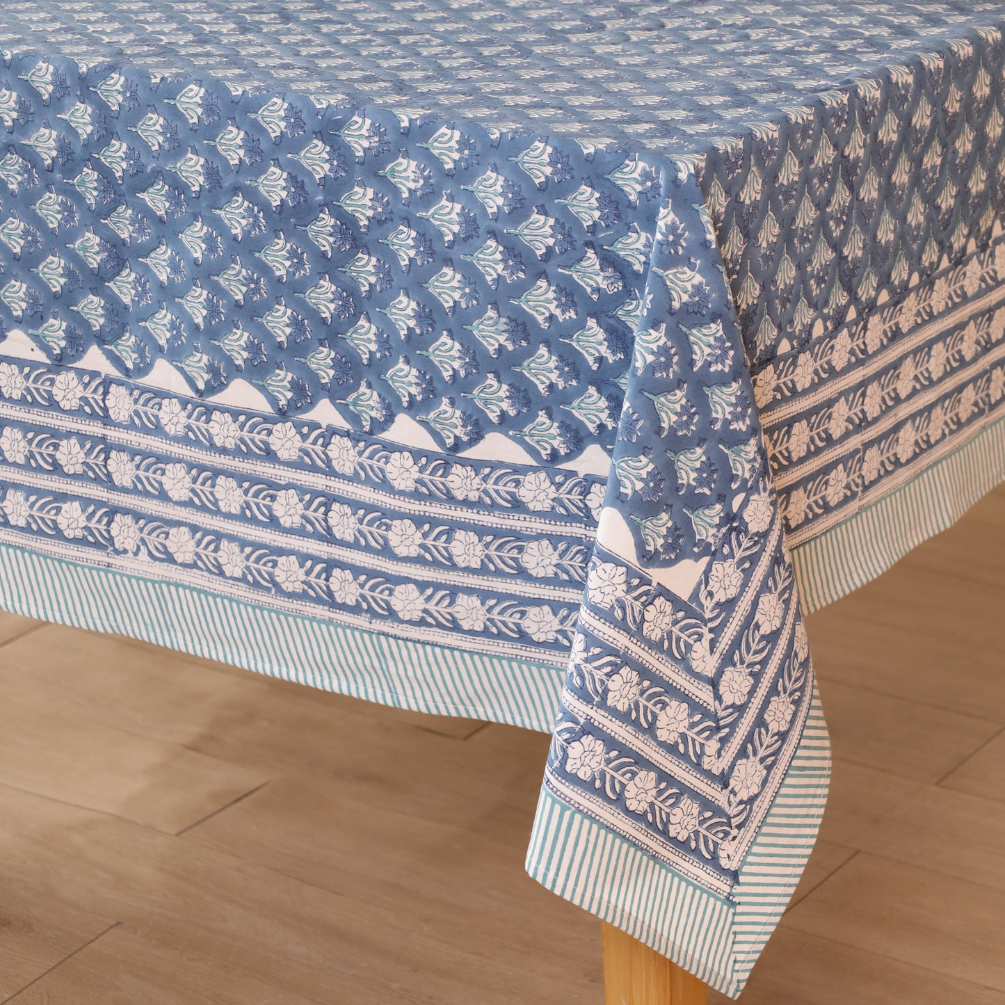 Cotton Handblock Tablecloth for Dining Table