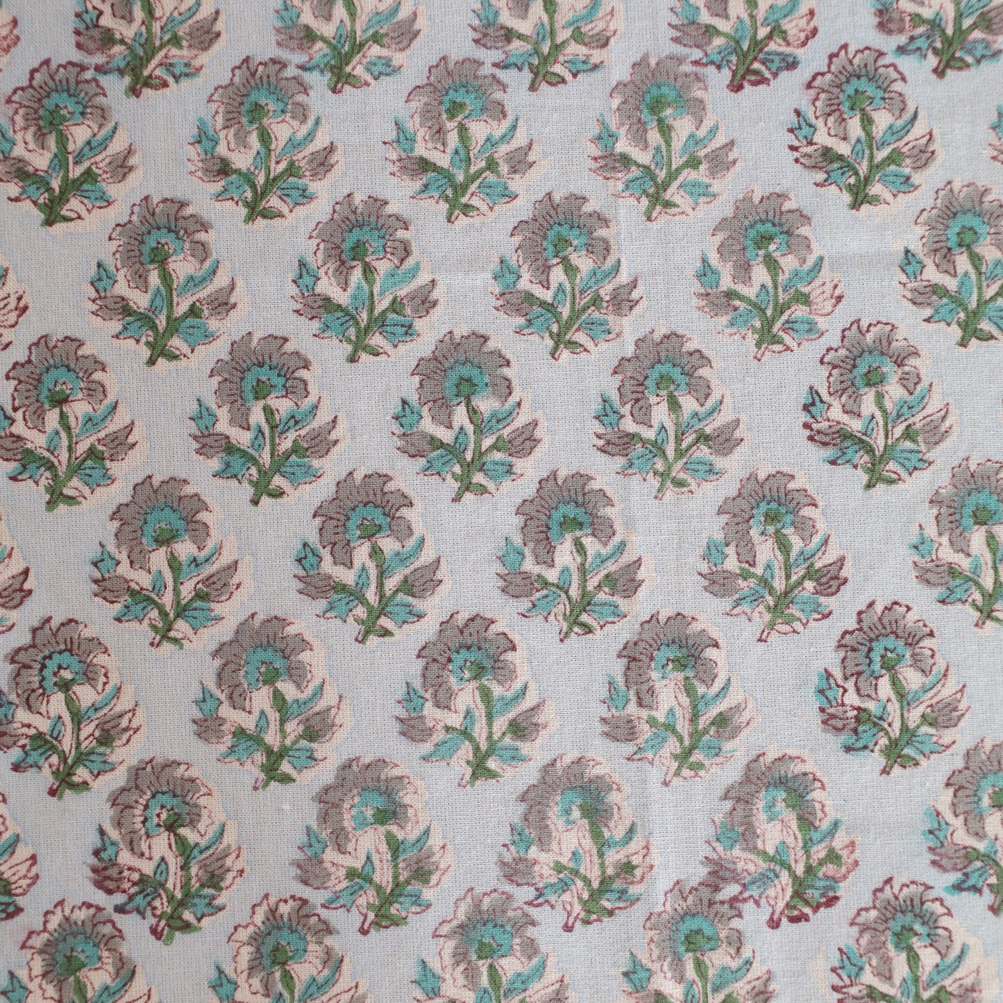Floral Handblock Print Cotton Tablecloth