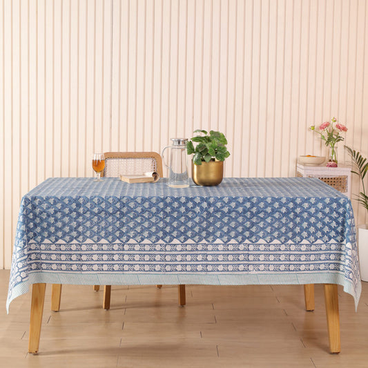 Cotton Handblock Tablecloth for Dining Table
